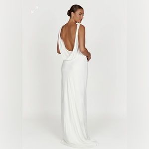 Meshki AMANZA Maxi Dress With Cowl Back - White